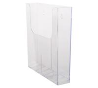 FUTUREORYY Porte-brochures Mural en Acrylique Transparent A6 Suspendu, Organisateur de Documents sans Perçage, Fixation Adhésive Robuste, Porte-lettres pour Bureau et Maison, Support