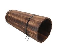 FUTUREORYY Porte-parapluie En Bois Carbonisé Petit Format Creux Avec Bac De Récupération Multifonction Pour Rangement Cannes Et Éventails Intérieur Maison