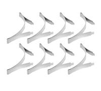 FUTUREORYY Positionneur Inférieur en Acier Manganèse Argenté pour Porte Coulissante 8pcs, Guide de Porte Coulissante Sol Rail Rainuré pour Chambre et Salon