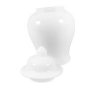 FUTUREORYY Pot Céramique Blanc avec Couvercle Décoratif pour Salon Bureau Hôtel Jarre Gingembre Élégante et Sophistiquée Porcelaine Ornement Décoratif Intérieur