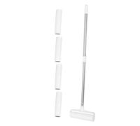FUTUREORYY Rouleau Adhésif Anti-Peluches 19 Cm Manche Extensible 89 Cm, 4 Rouleaux de Recharge 30 Feuilles, Brosse pour Tapis, Vêtements et Meubles, Élimination Poils Animaux, Nettoyage