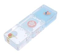 FUTUREORYY Sablier Décoratif à Huile Liquide Minuterie Artisanale, 10 Cm, Plastique Bleu, Mouvement Apaisant, Décoration Bureau pour Adultes, Objet Anti-Stress et Relaxation