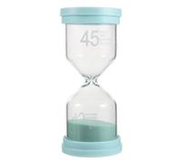 FUTUREORYY Sablier Étanche Vert Macaron 45 pour Sauna et Bain, Minuterie de Spa en Verre Résistant la Chaleur, Compte à Rebours Silencieux Hammam