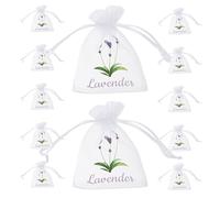 FUTUREORYY Sachets Vides en Mousseline Blanche 50 Pcs, Paquet à Cordon pour Lavande 5 G, Petits Sachets de Rangement pour Fleurs Séchées et Épices, Utilisables en Maison, Tiroirs et Armoires