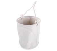 FUTUREORYY Seau à Outils Cylindrique en Toile Robuste 32 Cm, Petit Modèle avec Fond Métallique, Organiseur Suspendu Isolant pour Électricien, Paquet de Levage Industriel Portable, Rangement