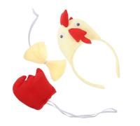 FUTUREORYY Set Déguisement Poulet Garçon Fille avec Bandeau Coq et Queue Jaune Accessoires Animaux pour Fêtes et Cosplay Costume pour Célébrations et Anniversaires