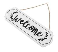 FUTUREORYY Small Wooden Welcome Sign for Front Door Hanging Rustic Farmhouse Porch Decoration Easy to Clean Doorplate Ornament for Home and Cafe