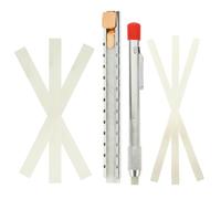 FUTUREORYY Stylo Marqueur en Stéatite Naturelle Porte-Crayon Kit 10 Pièces Crayon Plat pour Marquage Précis sur Acier Carrelage et Surfaces Industrielles Recharge Craie de Soudage