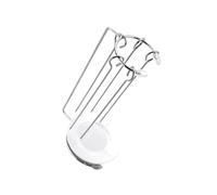 FUTUREORYY Support à Brochettes INOX pour Barbecue Extérieur Porte-brochettes Suspendu 5 Piques, Bac Récupérateur de Graisse, Acier Inoxydable Solide, pour Griller Viandes, Poulets