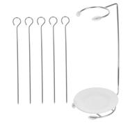FUTUREORYY Support Brochettes Barbecue Acier Inoxydable Rack Suspendu Portable et pour Grillades Plein Air Nettoyage Facile Accessoire Polyvalent pour Viandes Légumes et Fruits de Mer