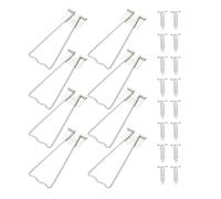 FUTUREORYY Support de Cadre Photo Chevalet en Fer Argenté Petit Format Lot de 8 Set de Supports 16 Vis Fixation Arrière Stable pour Cadres Photo pour Exposition et Décoration