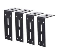 FUTUREORYY Support de L Lot de 4 Équerres d'Angle en Fer Réutilisables pour Fixation et Renfort de Meubles, Compatible Étagères et Séparations d'Angle