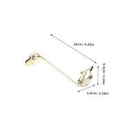 FUTUREORYY Support de Partitions pour Saxophone Alto Lyre Doré Pince Solide pour Marche et Orchestre Accessoire Portable pour Saxophone Droit Soprano