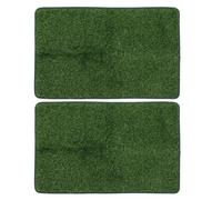FUTUREORYY Tapis de Propreté pour Chiens en Gazon Artificiel Vert Lavable Super Absorption 2 Pièces pour Intérieur et Patios, pour L'apprentissage Propreté