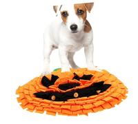 FUTUREORYY Tapis Renifleur pour Chiens Grand Modèle Polaire Forme Citrouille Orange Mat Dalimentation Olfactive Confortable pour Animaux