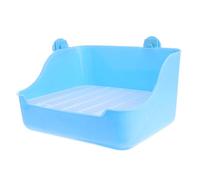 FUTUREORYY Toilette Angle Dentelle pour Petit Animal Bac à Litière pour Hamster Gerbille Lapin Chinchilla et Cochon Bleu