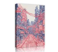futurisme paysage urbain toile art mural œuvres d’art urbaines impressions uniques science-fiction photos de rue peinture affiches vibrantes pour décor de salon 35x55cm cadre intérieur
