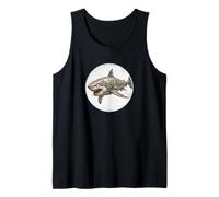 Futuriste Great White Shark Robot Retro Sci-FI Débardeur