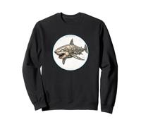 Futuriste Great White Shark Robot Retro Sci-FI Sweatshirt