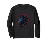 Futuriste Unicorn In Space Cashet Art Graphic Manche Longue