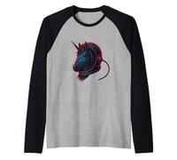 Futuriste Unicorn In Space Cashet Art Graphic Manche Raglan