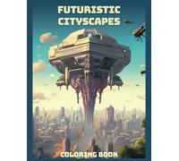 Futuristic Cityscapes Coloring Book: 50+ Illustrations of Future Cityscapes, Technological Details and Modern Architecture for Adults