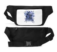 Futuristic Woman Connected to Digital Dreams Sac banane unisexe Noir