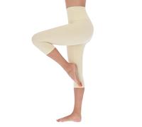 FUTURO FASHION Legging 3/4 pour Femme Taille Haute Doux et Doux Non Transparent Extensible décontracté Quotidien Yoga Course à Pied S-XXL v L-XL