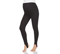 FUTURO FASHION - Legging de Grossesse PREG-LS - Talon à Faire Passer sous Le Pied/Doublure Polaire - Hiver - Confortable/Doux/Bon Maintien - Taille 36 - Noir