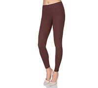 FUTURO FASHION - Legging long de qualité LEGG01 - très chaud/pour l'hiver - polaire - Taille S - Marron