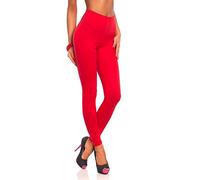 FUTURO FASHION - Legging Long pour l'hiver P25 - Chaud/épais - Coton - Taille 50 - Rouge