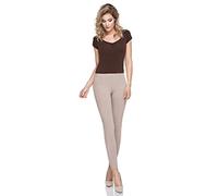 FUTURO FASHION® - Legging Long Premium Opaque FF1PR - de qualité - Coton - Taille 40 - Beige