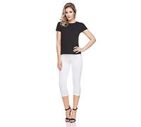 FUTURO FASHION® - Legging Premium Court/Opaque F34PR - de qualité - Coton - Taille 46 - Blanc