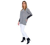 FUTURO FASHION - Legging Premium pour Femme LWP 28 - de qualité - épais/Taille Haute/Opaque - Hiver - Coton - Grandes Tailles - Taille 50 - Blanc