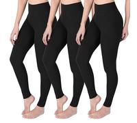 FUTURO FASHION Legging Taille Haute Doux et décontracté pour Femme - Confortable au Quotidien - Extensible - Non Transparent - Taille S à XXL, Noir - Lot de 3, XXL