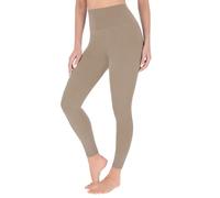 FUTURO FASHION Legging Taille Haute Doux et décontracté pour Femme - Confortable au Quotidien - Extensible - Non Transparent - Taille S à XXL, Beige, S-M
