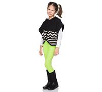 FUTURO FASHION Leggings Fille en Coton 95% - Pantalon Long Enfant 2-13 Ans, Idéal Halloween, Legging Noir Confortable École Sport Déguisement Vert Citron