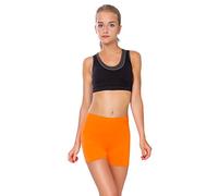 FUTURO FASHION® - Short Moulant de Yoga - Coton très Doux/Extensible - Tailles 36 à 50 - PSL5 - Orange - 44