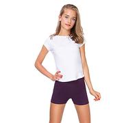 FUTURO FASHION® - Short Moulant de Yoga - Coton très Doux/Extensible - Tailles 36 à 50 - PSL5 - Prune - 44