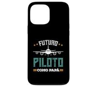 Futuro Piloto Como Papá Avión Aviación Regalo Piloto Coque pour iPhone 13 Pro Max