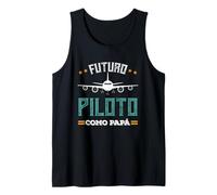 Futuro Piloto Como Papá Avión Aviación Regalo Piloto Débardeur