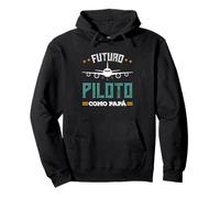 Futuro Piloto Como Papá Avión Aviación Regalo Piloto Sweat à Capuche