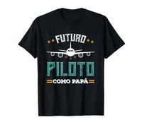 Futuro Piloto Como Papá Avión Aviación Regalo Piloto T-Shirt