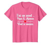 Futurs Maries Annonce Mariage, Papa et Maman Vont Se Marier T-Shirt, Enfant, Rose Chiné, 6 Ans