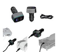 Fututech 100W PD et QC3.0 Chargeur Rapide de Voiture USB Type-C pour DJI Mavic 3 Mini 2 Chargeur 2 Ports pour Iphone Huawei Samsung Sony Xiaomi pour IPad Téléphone Laptop Tablette