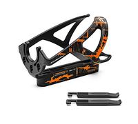 Fututech 2 en 1 Porte-Bouteille pour Vélo VTT Porte-bidon avec Démonte Pneu Multifonctionnel pour Vélos de Route Vélos Pliants BMX Accessoires Pièces de Rechange (Orange)