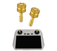 Fututech 2 Pcs Joystick en Aluminium pour DJI RC Mini 3 Pro Bascule Joystick pour Télécommande avec Ecran Haute Sensibilité Design Ergonomique Accessoires de Drone (Or)