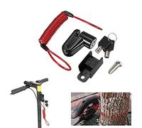Fututech Antivol de Frein à Disque pour Scooter Electrique Bicyclette BMX VTT Verrou en Fil d'acier pour Xiaomi M365 Pro Pro2 1S Serrure pour Segway Ninebot Max G30 Lock Trottinette (Noir)