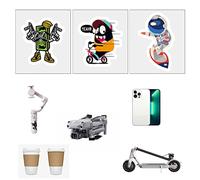 Fututech Autocollants Décoratifs en PVC pour DJI OM5 Stabilisateur Drone Téléphone Portable Ordinateur Tablette Caméra d'action Tasse Instrument de Musique Accessoire Electronique (Combo1)
