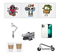 Fututech Autocollants Décoratifs en PVC pour DJI OM5 Stabilisateur Drone Téléphone Portable Ordinateur Tablette Caméra d'action Tasse Instrument de Musique Accessoire Electronique (Combo2)